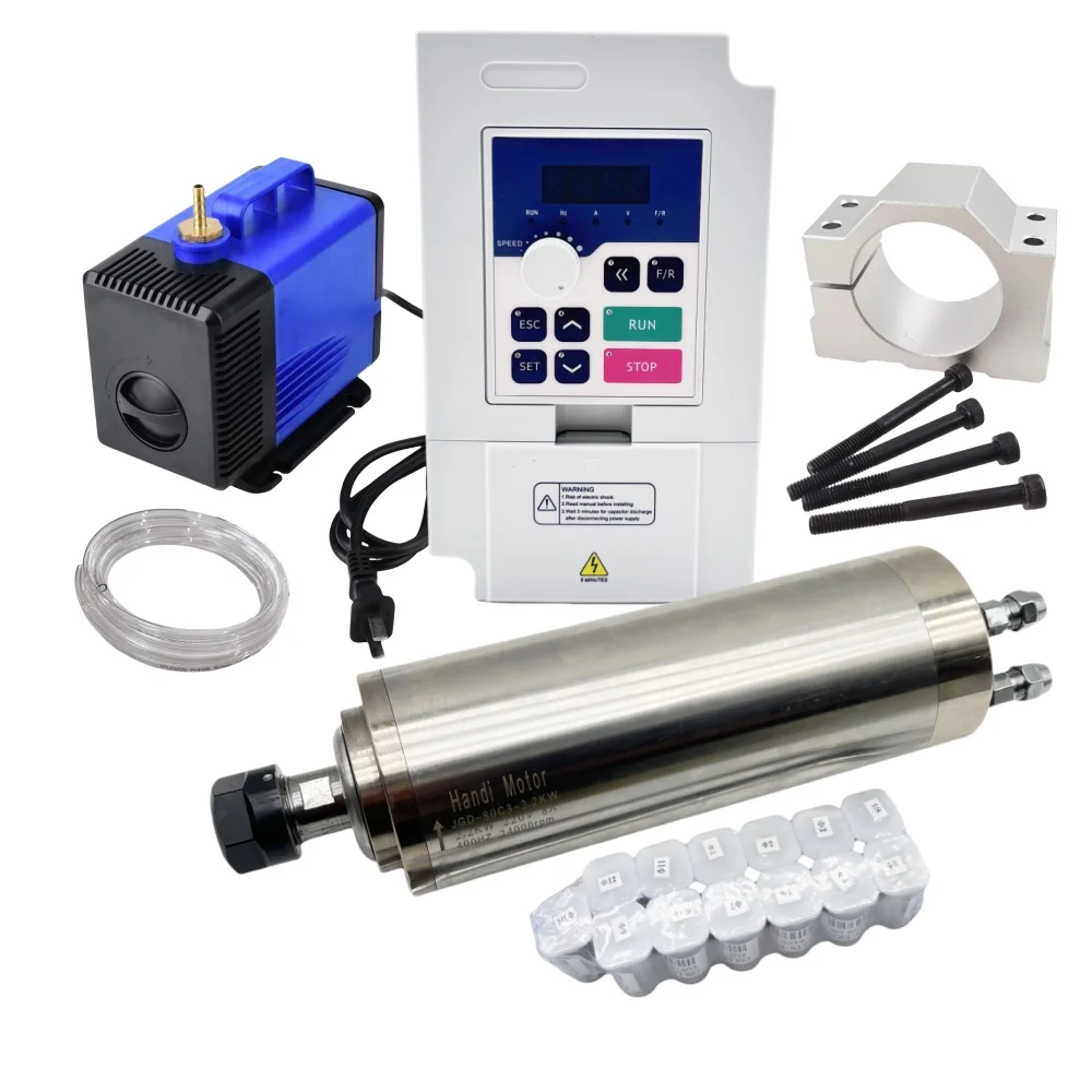 2.2Kw Water Cooled Spindle Kit Vfd - Комплект шпиндельного двигателя с водяным охлаждением