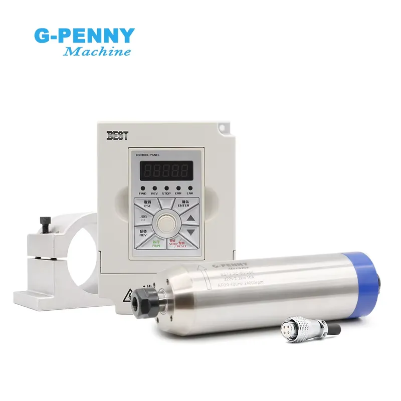 G-penny 2.2 кВт ER20 D80 Компл – обзор и цена 2.2Kw Water Cooled Spindle Kit Vfd