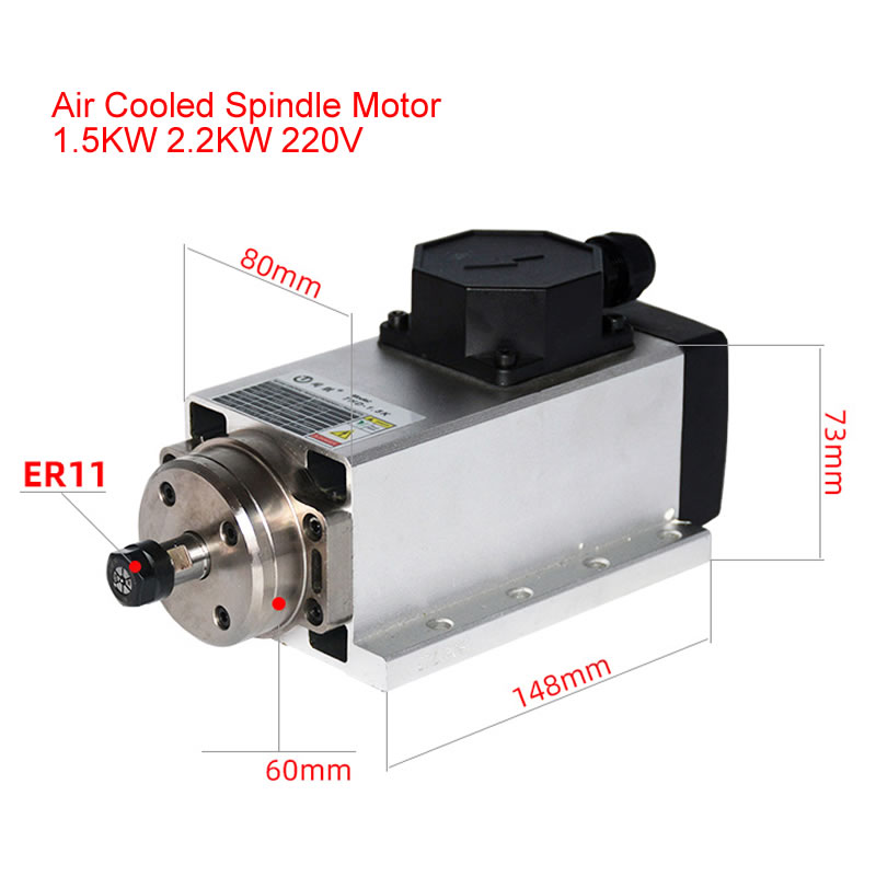 Шпиндельный двигатель ЧПУ 800W – обзор и цена Er20 Collet Chuck Spindle Motor 220V