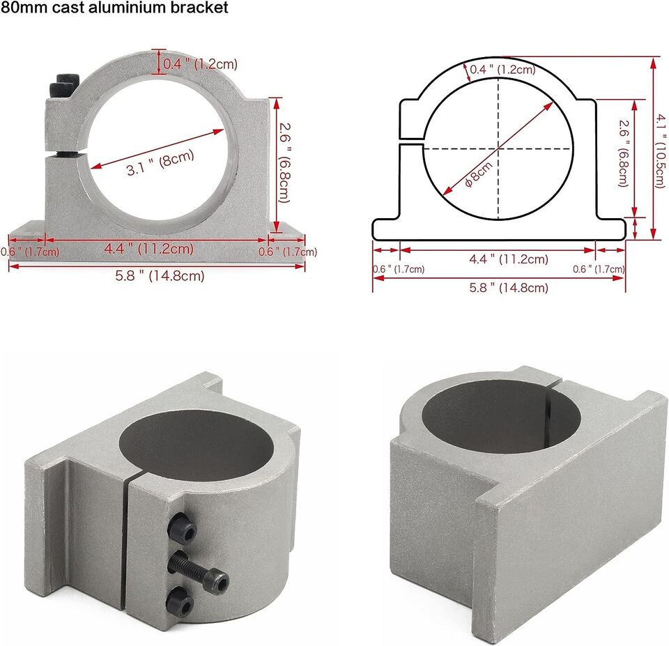 Комплект двигателя шпинделя с  – обзор и цена 2.2Kw Water Cooled Spindle Kit Vfd