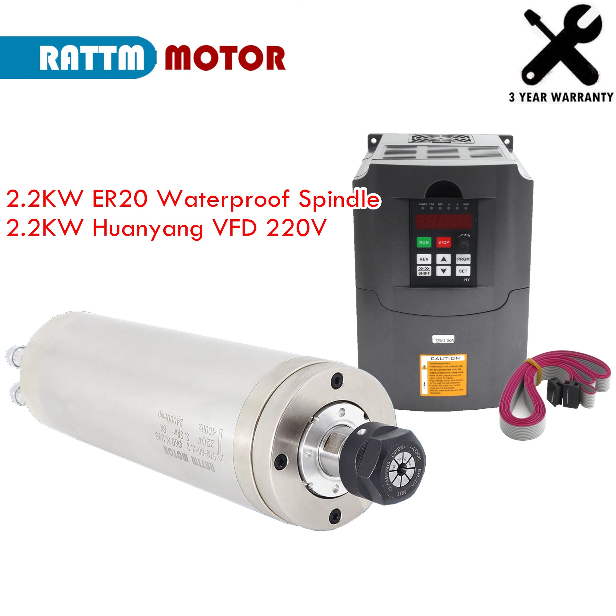 Водонепроницаемый комплект шпи – обзор и цена 2.2Kw Water Cooled Spindle Kit Vfd